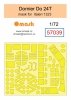 Omask 57039 Dornier Do 24 T mask (for Italeri 1323) 1/72